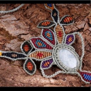 Micro macrame moonstone necklace SOLD🌟